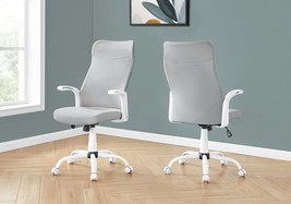 Modern Ergonomic Office Chair: Adjustable, Swivel, Grey Mesh for Work - $4,466.06 MXN