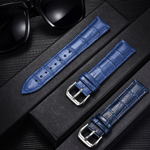 22mm Blue Calfskin Leather (Change Tool + Springs Included) Watch Strap/Band - £6.20 GBP