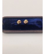 Vintage 9ct Gold Tri Colour Knot Stud Earrings 7mm 1.2 G Ref032 - £79.91 GBP