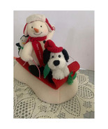 Hallmark Jingle Pals Musical Snowman What Fun Sledders with Penguin and ... - £16.50 GBP