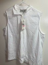Classic Elements Womens Vest Tank Top White Size XL 18 Bust 44” New NWT - £4.48 GBP