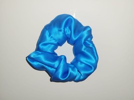 Pure Mulberry Silk 19 Momme Hair Scrunchie Handmade Hair Ties Blue - £7.58 GBP