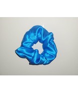 PURE MULBERRY SILK 19 MOMME HAIR SCRUNCHIE HANDMADE HAIR TIES  BLUE - £7.62 GBP