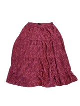 ZONA CLOTHES Womens Skirt Elastic Waist Tiered Midi Tencel Rayon Sz M - $14.39
