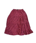 ZONA CLOTHES Womens Skirt Elastic Waist Tiered Midi Tencel Rayon Sz M - £11.32 GBP