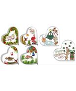 6pc Heart Shaped Christmas Decoration Cute Holiday Decor for Table Desk ... - $19.99