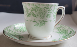 2 Pcs. Colclough China Teacup and Saucer Flowers 2 5/8 Inch Cup Cute Eng... - $27.99