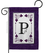 Classic P Initial Garden Flag Simply Beauty 13 X18.5 Double-Sided House Banner - $19.97