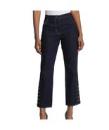 Current Air High Waisted Button Cuff Raw Denim Jeans Large Size 8 - $28.05