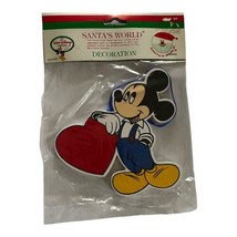 Disney Kurt Adler Santas World Mickey Mouse With Heart Love Ornament - £9.51 GBP