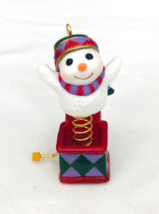 Snowy Surprise Jack-in-Box Miniature Hallmark 1999 Membership Ornament in Box - £13.10 GBP
