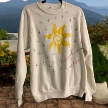 Vtg Jerzees Sweatshirt Women’s Size L Crewneck Custom Puff Print 90’s US... - $18.80