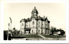 RPPC Mt. Vernon Indiana IN Posey County Court House UNP Postcard T17 - $33.61