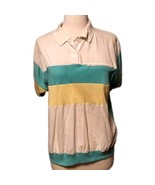 Vintage Curiosity&#39;s Cat Women&#39;s Multicolor Striped Collard Top Retro - €12,59 EUR