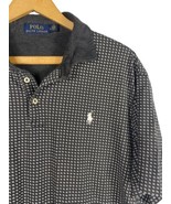 Ralph Lauren Polo Shirt XL Washed Black Dark Gray Mens Knit Small White ... - £36.39 GBP