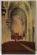 Durham N.C. Interior View, the Chapel Duke University Postcard F6 - $5.95