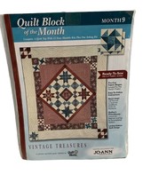 Vintage Treasures Perpetual Motion Quilt Block of the Month 9 by Joann Fabrics k - £10.22 GBP