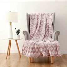 Decorative Plush Throw Blanket Super Soft Snuggle 50” x 60” Home Decor Geometric - £14.94 GBP