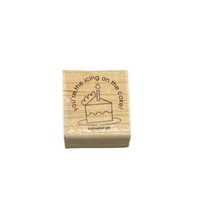 Stampin&#39; Up &quot;You&#39;re the Icing on the Cake&quot; Wood Mounted Rubber Stamp Card Making - £3.90 GBP