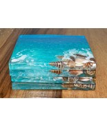4 Pieces Coasters for Drinks, Ocean Pattern Stylish Style - Free Shipping - £16.17 GBP
