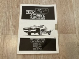 VTG Pony &amp; Corral mustang parts catalog 1992 - $30.00