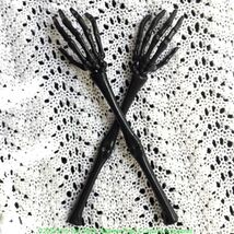 Halloween Gothic SKELETON HANDS ARMS BONES TONGS SALAD SERVERS Kitchen U... - $6.90