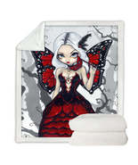 Luxurious Red Ball Gown Fairy Valentine Masquerade Throw Blanket - €48,83 EUR+