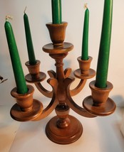 Wooden Candelabra with 5 holders image 2