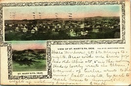 Vista Di S. Mary 1906 &amp; 1845 San Mary&#39;s Pa Vignette DB Cartolina Droga - £9.64 GBP