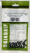 Drip Irrigation 1/4&#39;&#39; Double Barbed Elbow Fitting 10-PK Black, Raindrip ... - $0.99