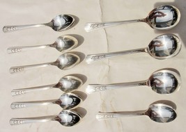 antique ROGERS A1 PLUS MARIANNA ROSE SILVERPLATE FLATWARE 10pc SPOONS te... - $34.60