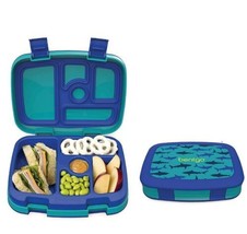 Bentgo Kids Lunch Box Bento-Styled Durable &amp; Leak Proof Sharks Blue Ages... - $10.90