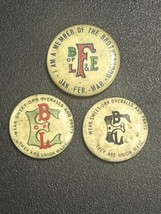 Lot Of 3 Vintage Brotherhood of Locomotive Firemen and Enginemen Pins Pinbacks - £23.32 GBP