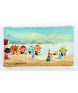 &quot;A La Plage&quot; by Suzanne Demarest, Oil Painting on Canvas, 7x12.5 - $1,316.96 CAD