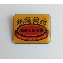 Vintage Deluxe Cheeseburgers On Pedestals McDonald&#39;s Employee Hat Pin - $8.42