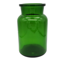 Antique Green Glass Apothecary Jar 6.75&quot; x 3.9&quot; Made in Belgium 567 grams - £12.65 GBP