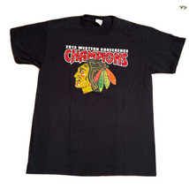 Chicago Blackhawks 2013 Western Conference NHL Black T-Shirt L Fruit of ... - £9.61 GBP