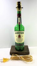 Jameson Irish Whiskey Liquor Bottle Table Lamp Light Wood Base Bar Lounge Decor - £41.63 GBP