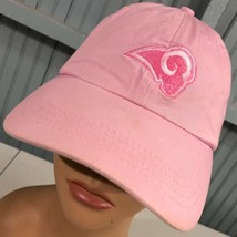 Womens Rams St. Louis Los Angeles Reebok Pink Strapback Baseball Hat Cap  - £10.66 GBP