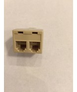 32-1014 modular duplex telephone adapter 4c aim Emerson  ivory  - $27.55 MXN