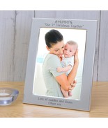 MUMMY Our 1st Christmas Together Personalised Silver Plated Photo Frame ... - £12.78 GBP