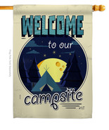 Welcome Campsite House Flag Camping 28 X40 Double-Sided Banner - £29.55 GBP