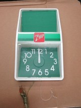 Vintage 7 Up Hanging Wall Menu Board Clock Sign Advertisement C9 - £138.40 GBP