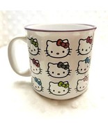 Hello Kitty Mutli Color Sparkle Bow Faces Print 20oz Ceramic Mug-NEW - $18.95 CAD