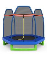 7 Feet Kids Recreational Bounce Jumper Trampoline-Blue - Color: Blue - $5,928.80 MXN
