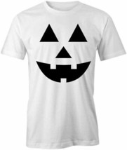 Pumpkin Face T Shirt Tee Short-Sleeved Cotton Halloween Clothing S1WSA573 - £13.02 GBP+