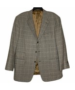 Samuelsohn Size 45 Sport Coat Brown Houndstooth Multi Windowpane 100% Wo... - $29.10