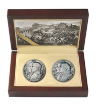 2 x 2oz Silver Coins 2012 Niue $5 War of 1812 - Napoleon &amp; Kutuzov Antique  Set - £331.92 GBP