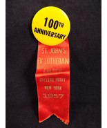 Decorative Ribbon St. JOHN&#39;S LUTHERAN CHURCH 100th Anniversary COLLEGE P... - $22.76