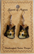 Sheltie Shetland Sheepdog Shaped Puppy Dog Earrings Acrylic 1.5&quot; H - $17.82
